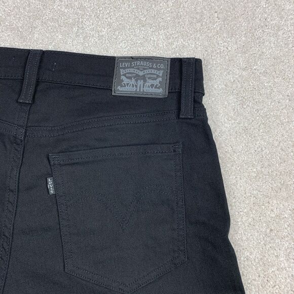 Levi Mid Length Black Denim Women’s Jean Shorts Size 30 - Picture 4 of 13